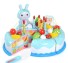 Plastikowy tort dla dzieci z królikiem jasnoniebieski
