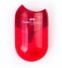 Plastové ořezávátko na tužky Kompaktní průhledné ořezávátko s jedním otvorem 5,6 x 3,2 cm červená