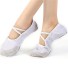 Plátené tanečné baletné topánky biela