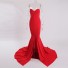 Plesové šaty bez ramínek červená