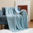Pletená deka se střapcem 130 x 200 cm světle modrá