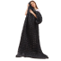 Pletená vlněná deka 100 x 120 cm černá