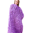 Pletená vlněná deka 100 x 120 cm světle fialová
