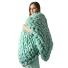 Pletená vlněná deka 100 x 120 cm světle zelená