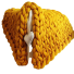 Pletená vlněná deka 100 x 120 cm tmavě žlutá
