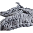 Pletená vlněná deka 100 x 150 cm šedá