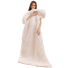 Pletená vlněná deka 80 x 80 cm bílá
