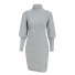 Pletené dámske šaty sivá