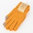 Pletené rukavice s dotykovými prstami tmavo žltá