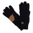 Pletené zimní rukavice černá