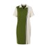 Plus size šaty s límečkem zelená