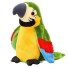 Plyšový hovoriaci papagáj Ara 22 cm zelená