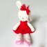 Plyšový králík baletka 42 cm červená