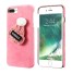 Plyšový ochranný kryt na iPhone s čepicí J2705 růžová