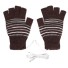 Podgrzewane rękawiczki bez palców ciemny brąz