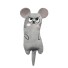 Poduszka z kocimiętką w kształcie myszy zabawka dla kota poduszka 16 x 5,5 cm urocza zabawka dla kota pluszowa zabawka do żucia poduszka do żucia dla kota szary