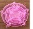 Pokrywki silikonowe do żywności - 6 szt różowy
