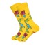 Ponožky s potlačou A1425 žltá