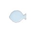 Porcelánový talíř ryba světle modrá