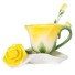 Porcelanowy zestaw do herbaty 3 szt. A1101 żółty