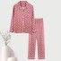 Pöttyös női pizsama P3135 régi rózsaszín