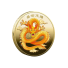 Pozłacana moneta chiński smok 4 x 0,3 cm Rok smoka kolekcjonerska metalowa moneta chiński smok pamiątkowa moneta złoto