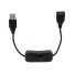 Predlžovací kábel USB F / M s vypínačom 28 cm čierna