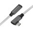 Predlžovací lomený kábel USB-C 3.1 M / F sivá