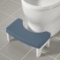 Přenosná zaoblená stolička k toaletě Plastová podnožka k WC Protiskluzový podstavec k toaletě Toaletní stolička pod nohy 39 x 22 x 16 cm modrá