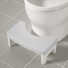 Prenosná zaoblená stolička k toalete Plastová podnožka k WC Protišmykový podstavec k toalete Toaletná stolička pod nohy 39 x 22 x 16 cm sivá