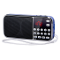 Přenosné rádio AM/FM Kapesní rádio s bluetooth a MP3 Digitální bezdrátové rádio Vestavěné LED světlo 12,6 x 2,5 cm modrá