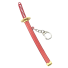 Přívěsek na klíče katana s pouzdrem Klíčenka katana s pouzdrem Přívěsek samurajský meč 15 cm červená