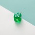 Prívesok v tvare hracej kocky 10 ks zelená