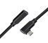 Prodlužovací lomený kabel USB-C 3.1 M/F K1032 černá