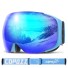 Profesionálne lyžiarske okuliare so zrkadlovým efektom Okuliare na lyžovanie a snowboard s ochranou UV400 Tesniace lyžiarske okuliare na helmu proti zahmlievaniu s látkovým puzdrom 2