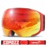 Profesionální lyžařské brýle se zrcadlovým efektem Brýle na lyžování a snowboard s ochranou UV400 Těsnící lyžařské brýle na helmu proti zamlžení s látkovým pouzdrem 7