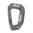 Professioneller Kletterkarabiner, 90 kg, D-Typ-Karabiner, 8,5 x 5,6 x 0,7 cm, Kletterausrüstung armeegrün