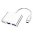 Przejściówka z USB-C na HDMI / USB-C / USB 3.0 srebrny