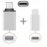 Przejściówka z USB-C na Micro USB / USB 3.0 2 szt srebrny