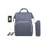 Przewijany plecak z portem USB ciemnoniebieski