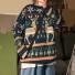 Pullover mit Weihnachtsmotiv dunkelblau