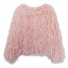 Pulover de blană pentru femei roz