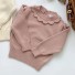 Pulover de fată cu guler L601 roz vechi
