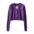 Pulover scurt pentru femei A2986 violet