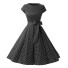 Puntíkaté šaty s mašlí černá