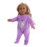 Pyžamo pre bábiku s zajačikom fialová