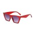 Quadratische Damensonnenbrille A2292 rot