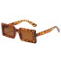 Quadratische Damensonnenbrille E1303 leopard