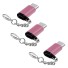 Redukce Micro USB na USB-C 3 ks K54 růžová