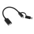 Redukce USB-C / Micro USB na USB 2.0 K43 černá